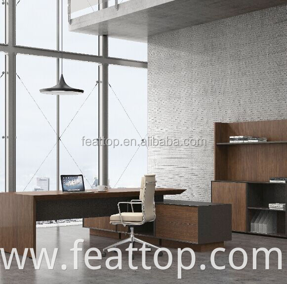 Simple Design Wooden Table and Chair High Quality Managers Ergonomic Office Computer Desk